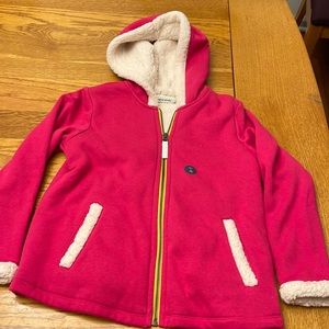 Girls Land End Sherpa lined zipper hoodie. Size S. NWT.